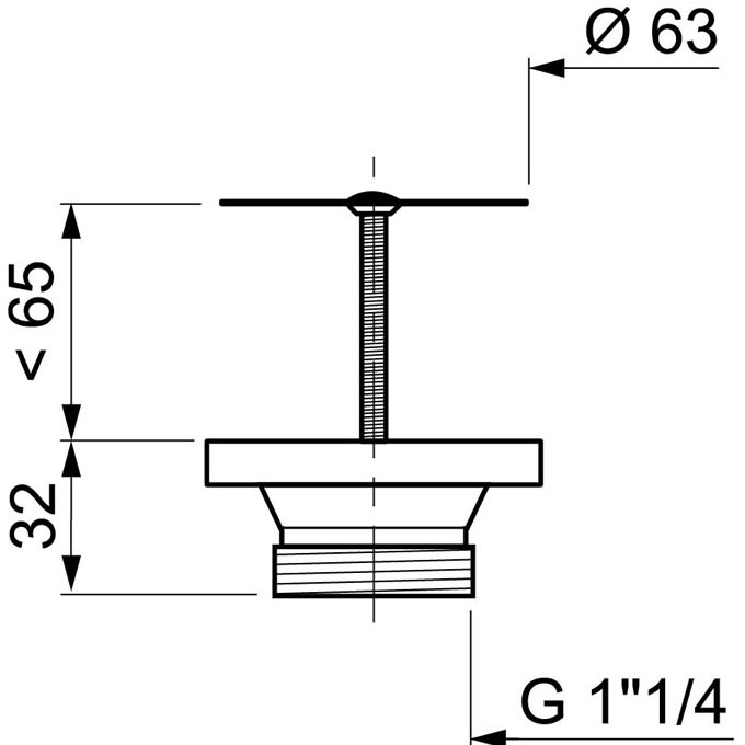 Bonde de Lavabo 100mm Ecoulement Libre Dôme Wirquin 30723423