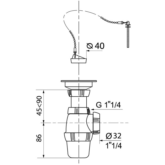 Ensemble Fermeture Bouchon Pour Lavabo Lavabo