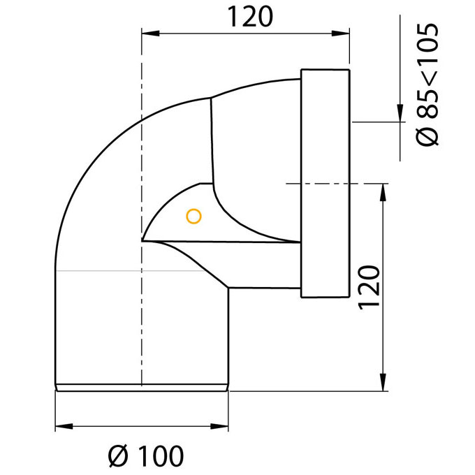 Pipe WC courte coudée mâle 90° Wirquin