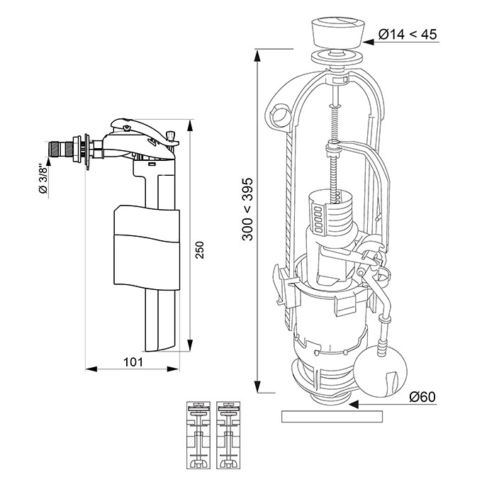 Membrane pour robinet flotteur F90 WIRQUIN