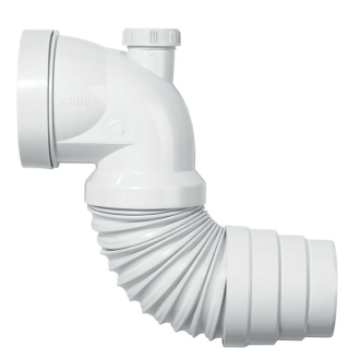 Pipe wc coudée extensible