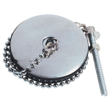 Bouchon Ø52 mm pour évier grès, chainette 300 mm + borne d'attache