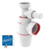 WIRQUIN NEO, siphon NF d'évier avec prise machine à laver